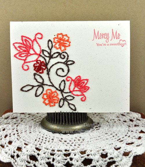 Paper: rustic cream<br />
Stamps: Stitches &amp; Swirls, Glory Be<br />
Ink: berry sorbet<br...
