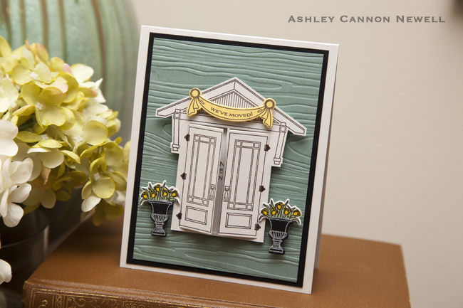 Stamps: Door to Door<br />
Ink: Vintage Cream<br />
Cardstock: Ocean Tides, True Black, Soft...