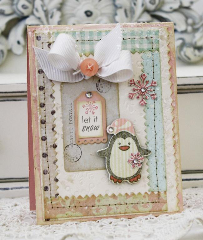Papertrey Ink Supplies Used:<br />
Stamps:<br />
Winter Penguin<br />
Cardstock:<br />
Sweet...