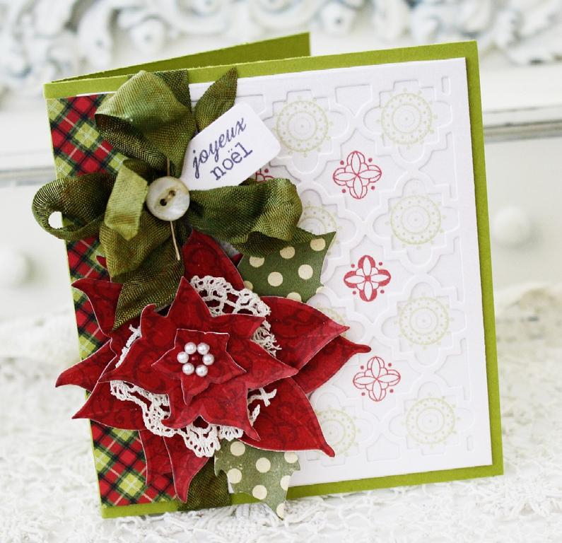 Papertrey Ink Supplies Used:<br />
Stamps:<br />
Mega Mehndi Medallion, Christmas Poinsettia,...