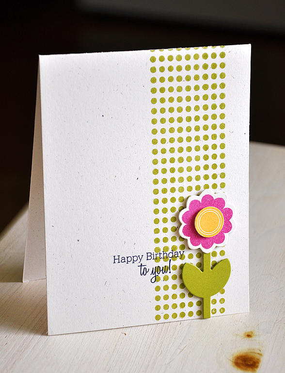 Stamps: Background Basics: Circles, Flower Fusion #9 &amp; #10<br />
Ink: Simply Chartruse,...