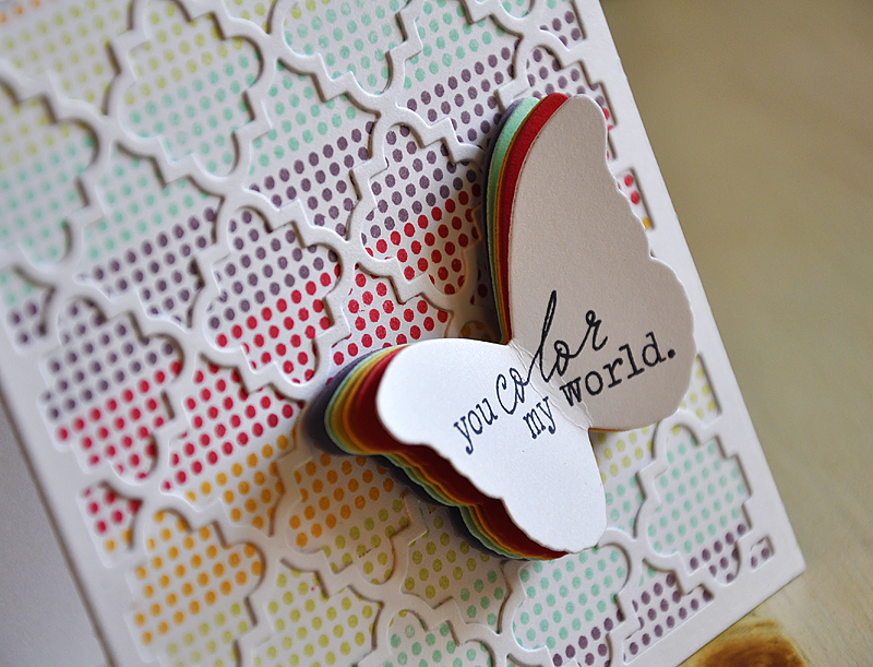 Stamps: Happy Trails &amp; Background Basics: Circles<br />
Ink: True Black, Plum Pudding, Aqua...