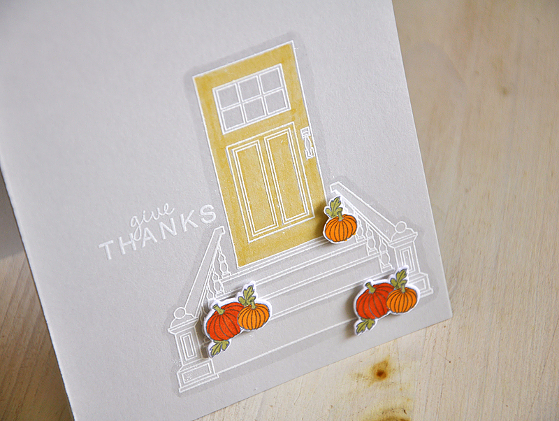 Stamps: Door to Door &amp; Fillable Frames #7<br />
Ink: Versamark &amp; Gray<br />
Cardstock:...