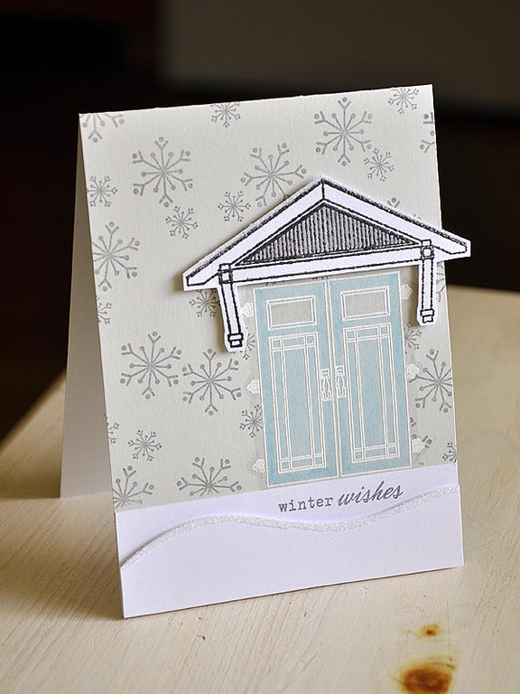 Stamps: Door to Door, Winter Penguin &amp; Fillable Frames #9<br />
Ink: Versamark &amp; Smoky...