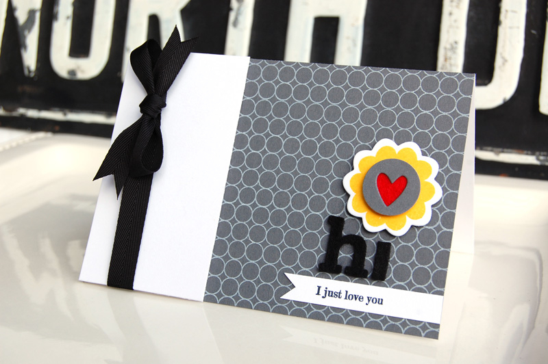 {Hello Flower} card<br />
Stamps - Flower Fusion #10, Glory Be, Background Basics: Circles<br...