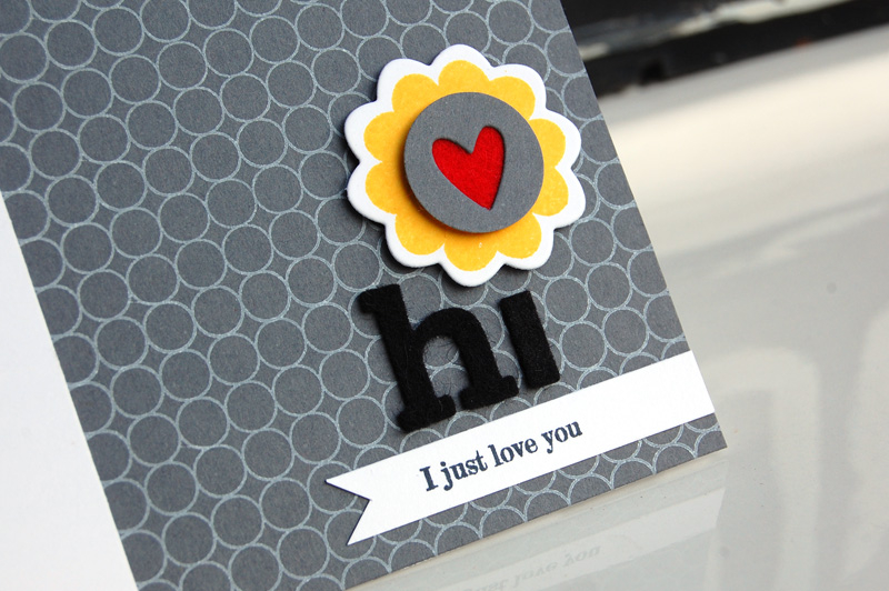 {Hello Flower} card<br />
Stamps - Flower Fusion #10, Glory Be, Background Basics: Circles<br...