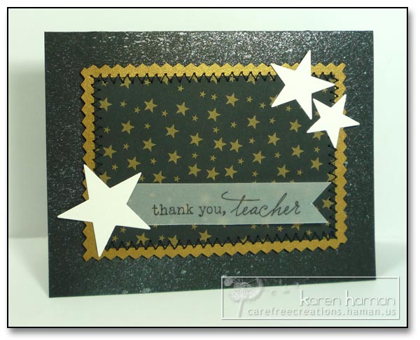 Supplies<br />
Stamps: Happy Trails (PTI);<br />
Colors: Black, White (PTI); Brushed Gold...
