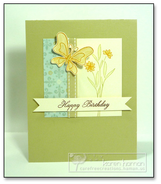 Supplies<br />
Stamps: Flutterby Friend, Birthday Basics (PTI);<br />
Colors: River Rock, More...