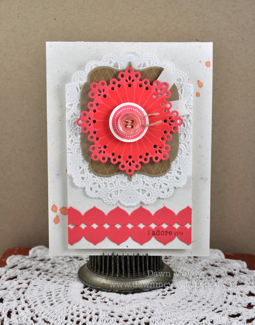 Paper: rustic cream, kraft, berry sorbet<br />
Stamps: Rosie Posie, Happy Day, Tag-Its #11<br...