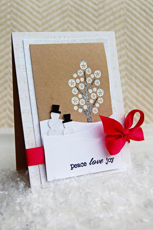 {Peace Love Joy} card<br />
Stamps - Tree Tops, Winterberry<br />
CS - Kraft, White<br />
PP...