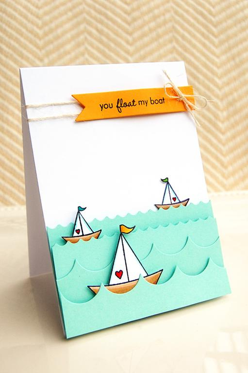 {You Float My Boat} card<br />
Stamps - Tremendous Treats: Valentine, Tiny Treats: Valentine<br...