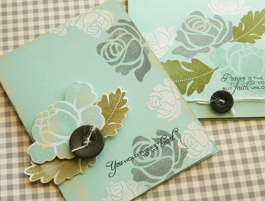 Stamps: Rosie Posie, Lock &amp; Key<br />
Ink: Smokey Shadow, Ripe Avocado, Fresh Snow, True...