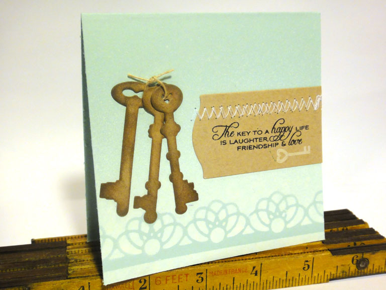 stamps: Lock &amp; Key, Tag-its #11<br />
<br />
ink: True Black, Fresh Snow, Tea Dye &amp;...