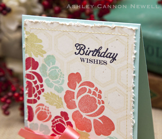 Supplies<br />
<br />
Stamps: Rosie Posie, Happy Day<br />
Ink: Berry Sorbet, Aqua Mist, Pure...