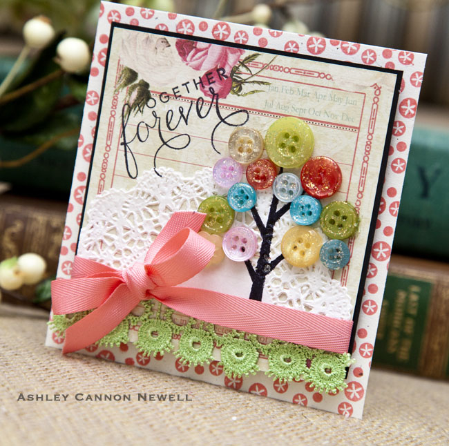 Supplies<br />
<br />
Stamps: Tree Tops, Love &amp; Marriage<br />
Ink: True Black, Berry...