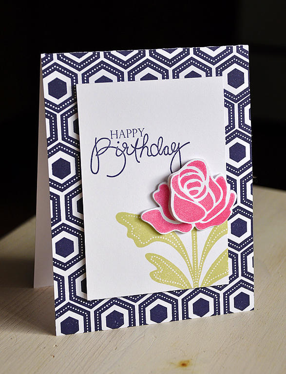 Stamps: Rosie Posie &amp; Birthday Bash Sentiments<br />
Ink: True Black, Spring Moss &amp;...