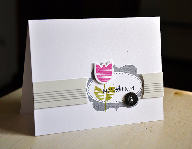 Stamps:  Flower Fusion #11, Happy Days &amp; Background Basics: Retro<br />
Ink:  Gray, Simply...