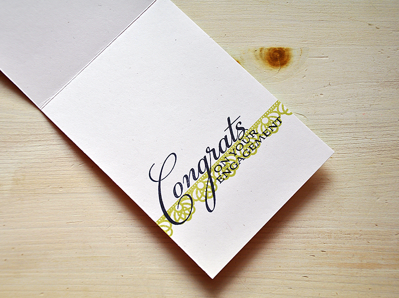 Stamps: Love &amp; Marriage and Congrats All Ways<br />
Ink: True Black &amp; Versamark<br />...