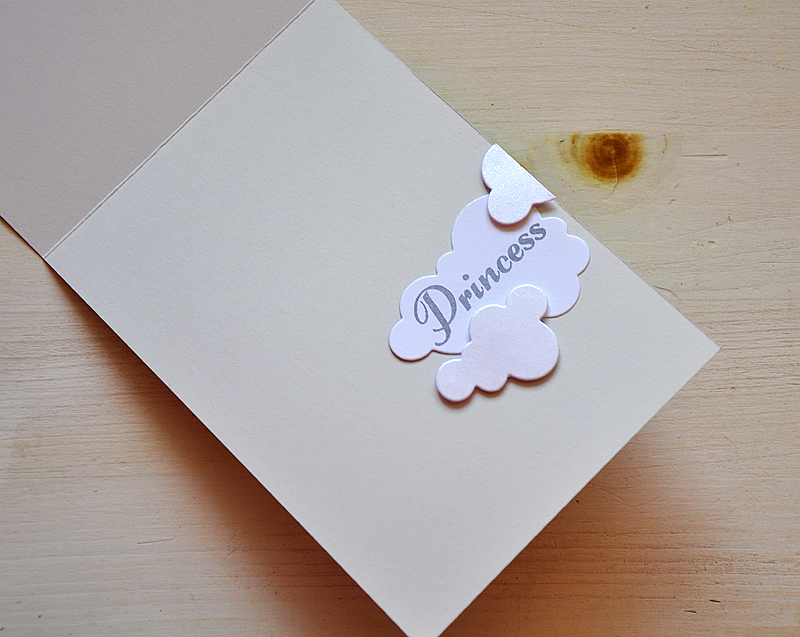 Stamps:  Little Princess<br />
Ink: Gray<br />
Cardstock:  Soft Stone, White &amp; White...