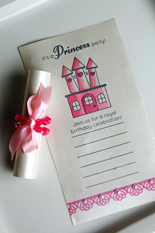 {Princess Party} invite<br />
Stamps - Little Princess, Lock &amp; Key, Gratitude Journal<br />...