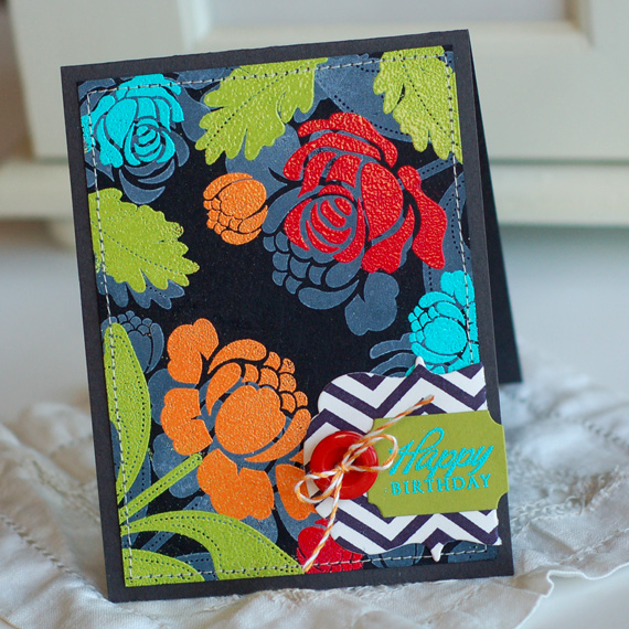 Stamps:  Rosie Posie, BB: Chevron, Little Labels<br />
Ink:  Fresh Snow, True Black,...