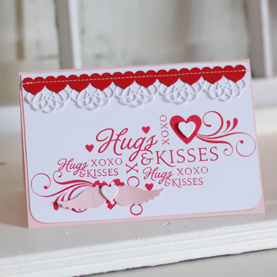 Stamps:  Think Big Favorites #11, Heart Prints, Fancy Flourishes<br />
Ink:  Pure Poppy<br />...