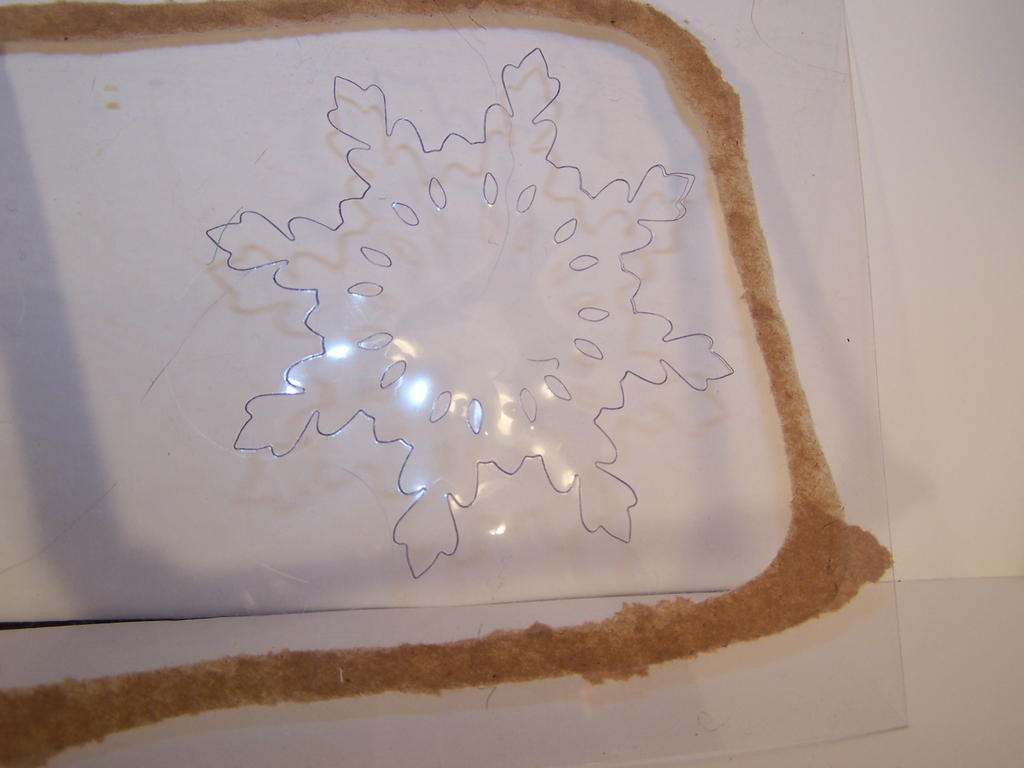 Recycled toy packaging for the snowflake