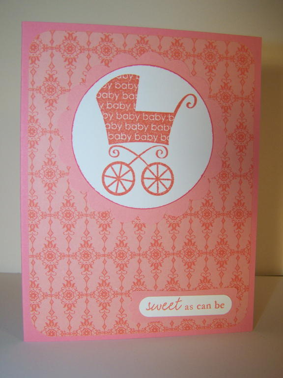 Papertrey sentiment from baby button bits;  Buggy stamp, paper &amp; ink ~ SU