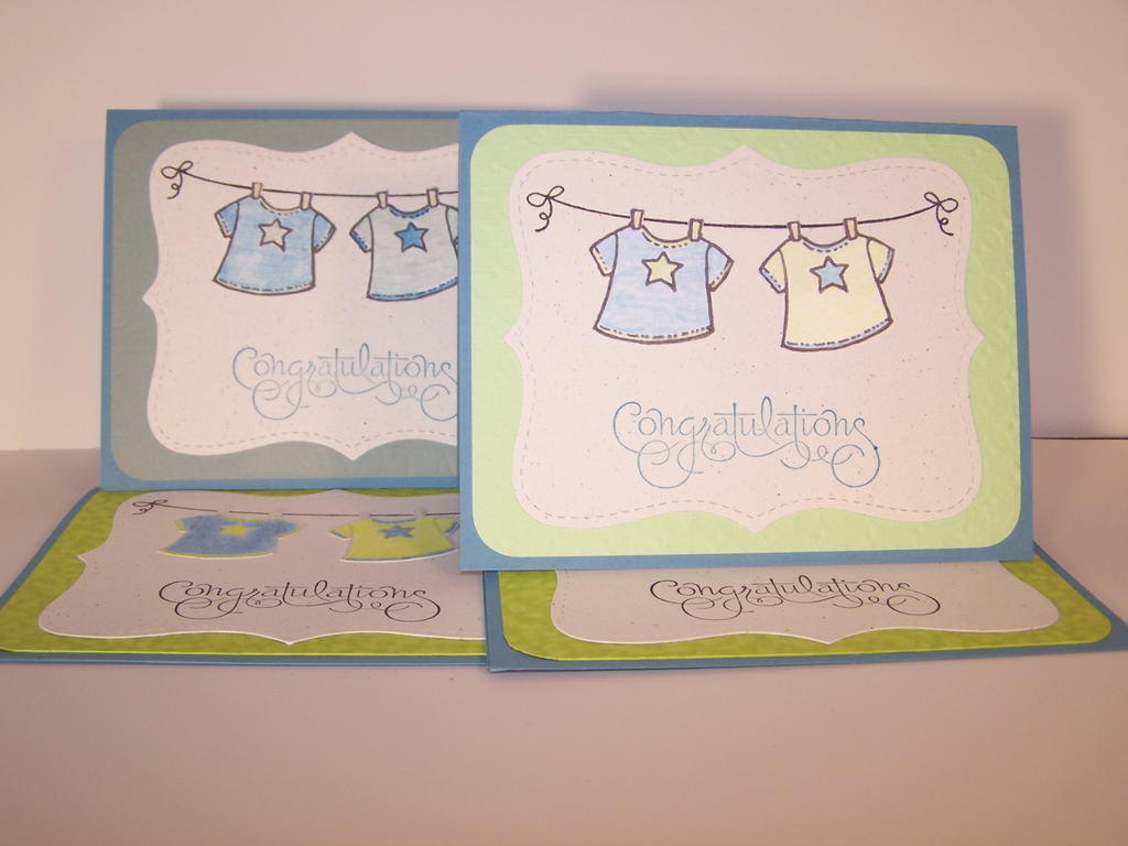 PTI "clothesline" stamp from Banner Builder; Baby shirt from Stampendous &amp;...