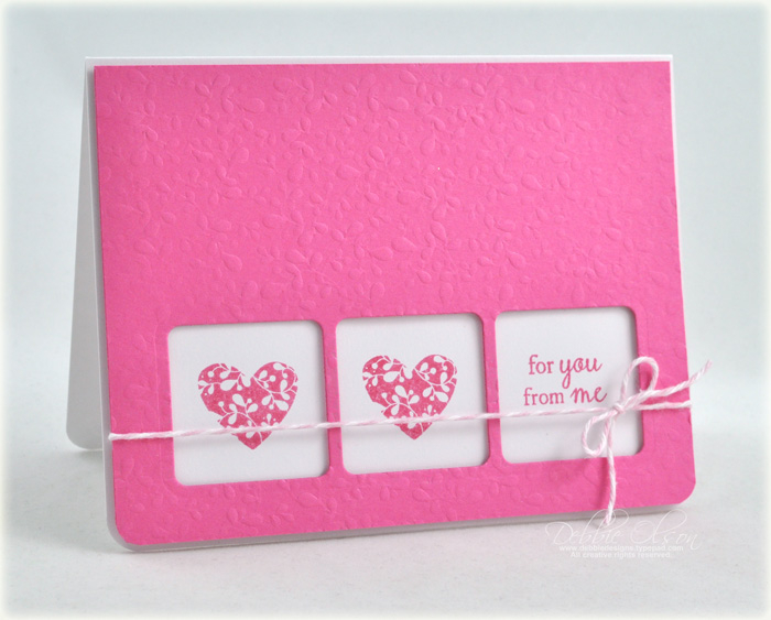 Stamps: Tag Its #12<br />
Cardstock: Hibiscus Burst, Stampers Select White<br />
Ink: Hibiscus...