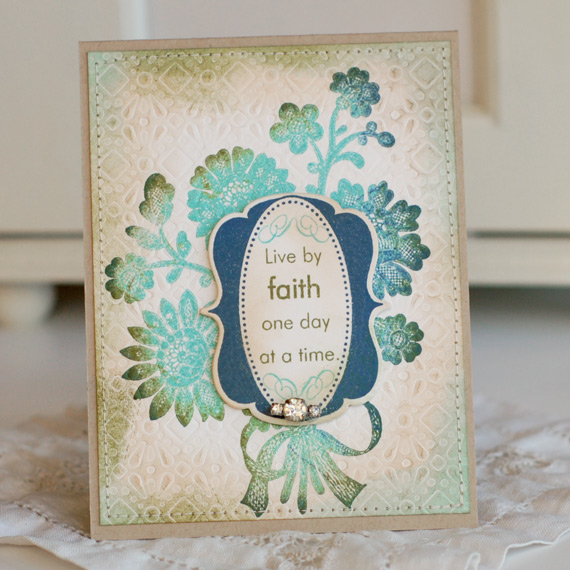 Stamps:  Lace Bouquet, Happy Day, Beautiful Blessings<br />
Ink:  Enchanted Evening, Hawaiian...