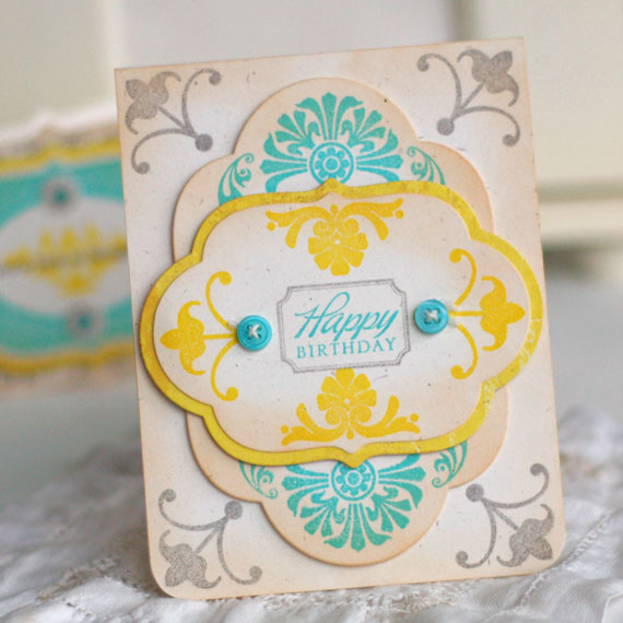 Stamps:  Mat Stack 5 Collection, Little Labels<br />
Ink:  Hawaiian Shores, Smokey Shadow,...