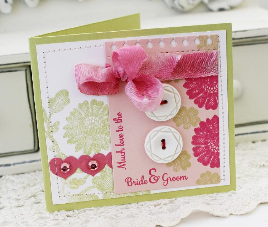 Papertrey Ink Supplies Used:<br />
Stamps:<br />
Happily Ever After and Lace Bouquet<br />...