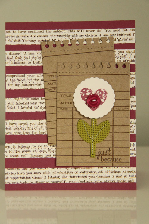 Stamps: Tag-its #12, Bitty Backgrounds, Library Card<br />
Cardstock: Autumn Rose, Kraft,...
