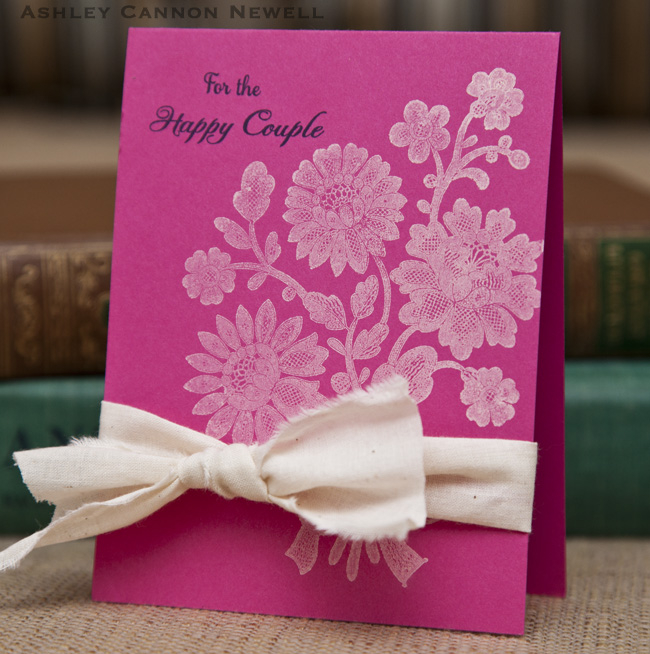 Supplies<br />
<br />
Stamps: Lace Bouquet, Happily Ever After<br />
Ink: Vintage Cream, True...