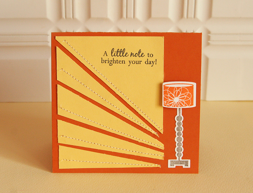 Stamps: Lighten Up, Lighten Up Sentiments<br />
Ink: True Black, Smokey Shadow, Orange Zest<br...