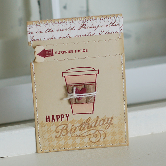 Stamps:  Heart-2-Heart #1, Movers &amp; Shakers Sentiments, BB: Houndstooth<br />
Ink:  Scarlet...