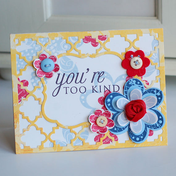 Stamps:  Frilly Flowers, Think Big Favorites #1<br />
Ink:  Spring Rain, Pure Poppy, True...