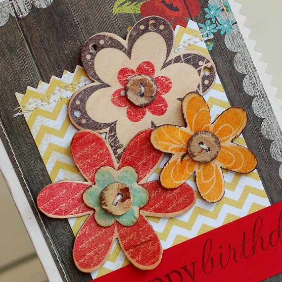 Stamps:  Frilly Flowers, Think Big Favorites #13<br />
Ink:  Pure Poppy, True Black, Summer...