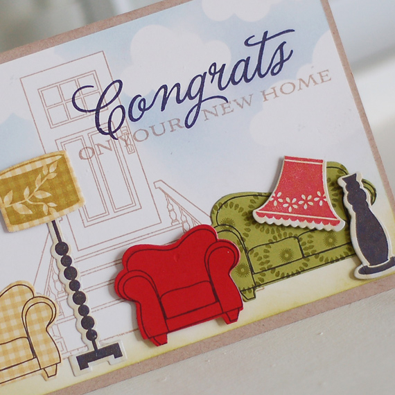 Stamps:  Lighten Up, On My Couch, Door to Door, Congrats All Ways, Background Basics:...