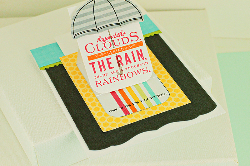 Rainbow Umbrella<br />
<br />
Stamps: Movers &amp; Shakers Sentiments, Faux Ribbon, Scattered...