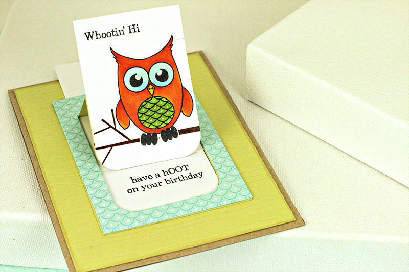 Stamps: Movers &amp; Shakers Sentiment, Wise Owl, Falling Leaves, BB: <br />
<br />
Retro<br...