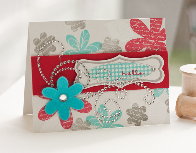 Frilly Hello<br />
â€¢	Stamps- Frilly Flowers, Sweet Spring <br />
â€¢	Ink- Pure Poppy, Fresh...