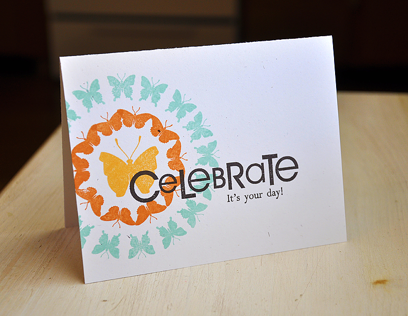 Stamps:  Beautiful Butterflies, Think Big Favories #13 &amp; Lighten Up<br />
Ink:  Aqua Mist,...