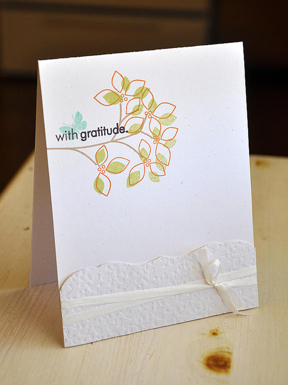 Stamps:  Lovely Leaves &amp; Beautiful Butterflies<br />
Ink:  Kraft, Smokey Shadow, Canyon...