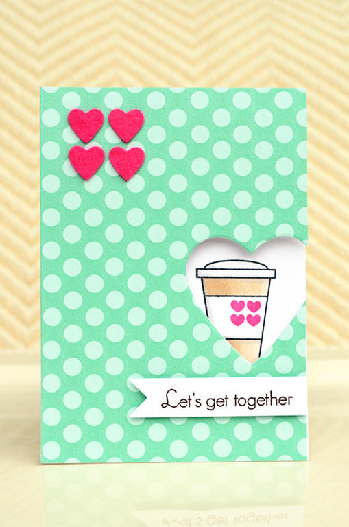 {Get Together} card<br />
Stamps - Heart-2-Heart #1<br />
CS - White<br />
PP - Aqua Mist...