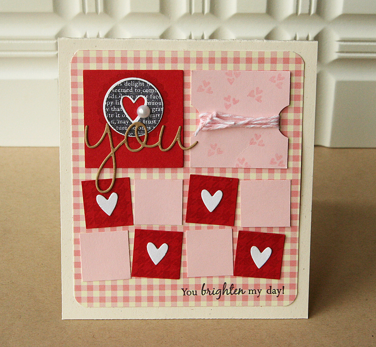Stamps: Love Lives Here, Lighten Up Sentiments, Background Basics: Houndstooth<br />
Ink: Pure...