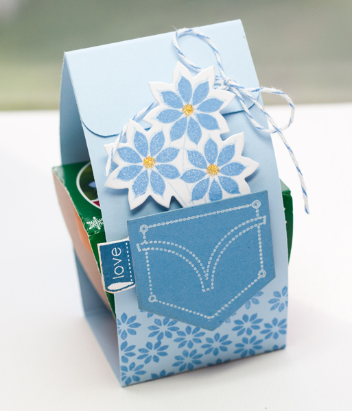 â€¢	Stamps- Back Pocket Basics<br />
â€¢	Ink- Fresh Snow, Blueberry Sky, Spring Rain, Enchanted...