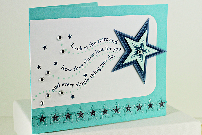 Blue Star Card<br />
<br />
Stamps: Super Stars<br />
Cardstock: Hawaiian Shores, Blueberry...