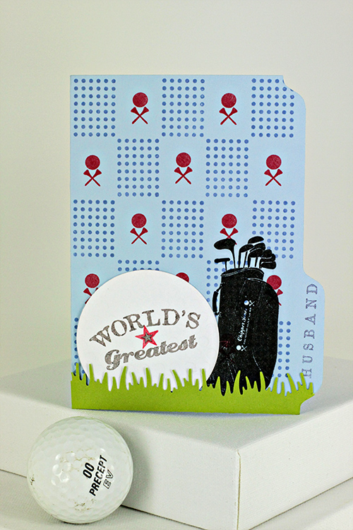 Stamps: On the Links, World's Greatest, Grunge Me, Super Stars<br />
Cardstock: Spring...